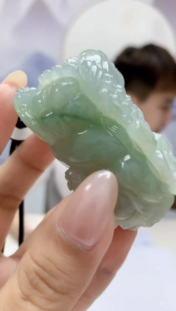 未镶嵌定制翡翠4868xx-毛货挂件40