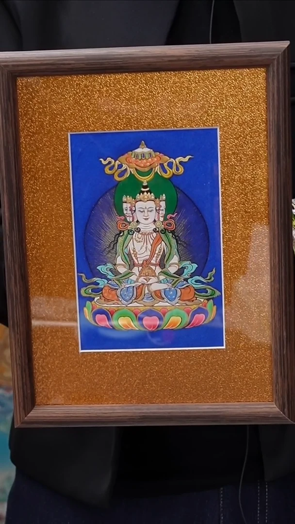 装裱画B1108GMD606（多样性发货）大日如来蓝唐台摆生肖羊、猴