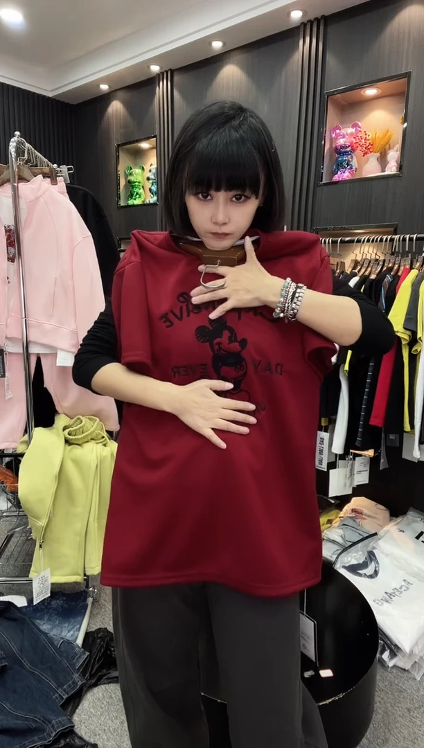 0295米奇红短袖-