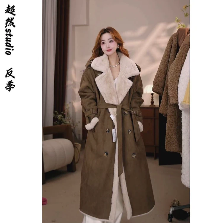 【都市】2025年秋冬新款宽松中长款皮毛大衣0129