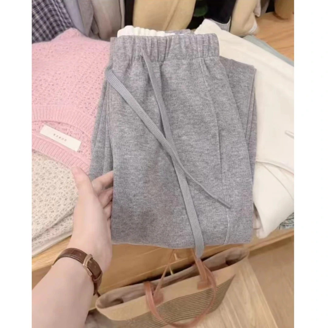 【云朵直筒裤】慵懒风显瘦秋冬遮肉垂感云朵裤女直筒阔腿裤潮