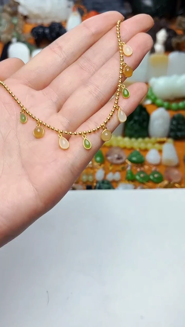 【闪购商品】和田玉手链银S925镶嵌手链