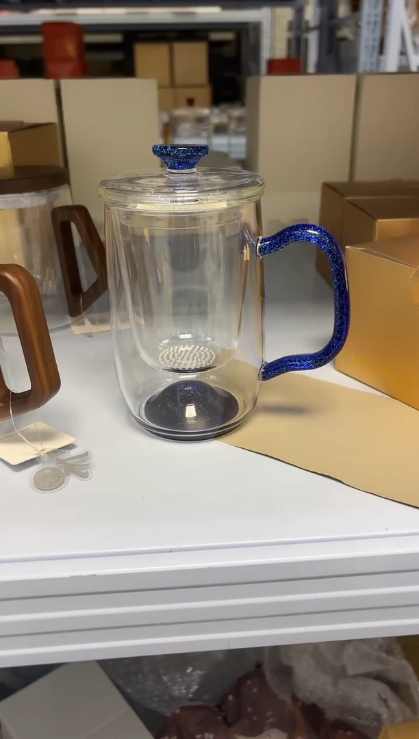 小*禾器 蓝斑斓办公杯 孤品