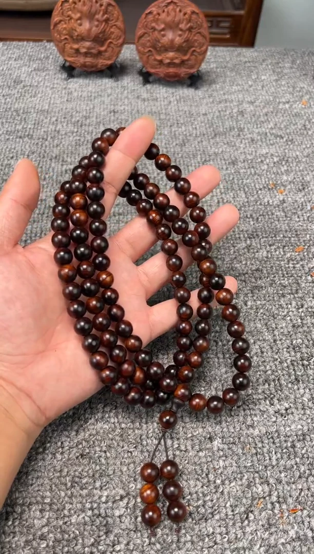 柏木（崖柏）1.0*108圆珠雷击 浓郁咖啡奶甜香