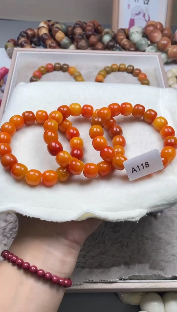吊坠菩提根/象牙果A118桶珠14mm一串通货随机