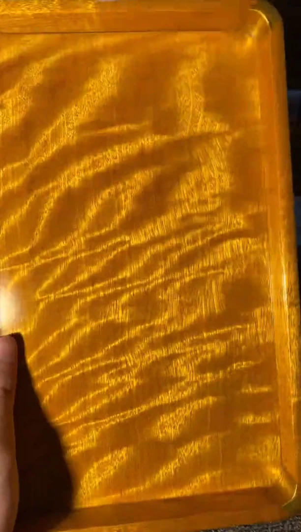 【闪购商品】金丝楠木艺金丝楠文承盘F5