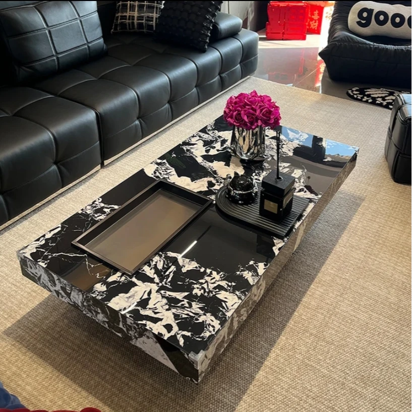 长方形岩板茶几客厅家用轻奢现代简约小户型网红悬浮茶几桌米洛提