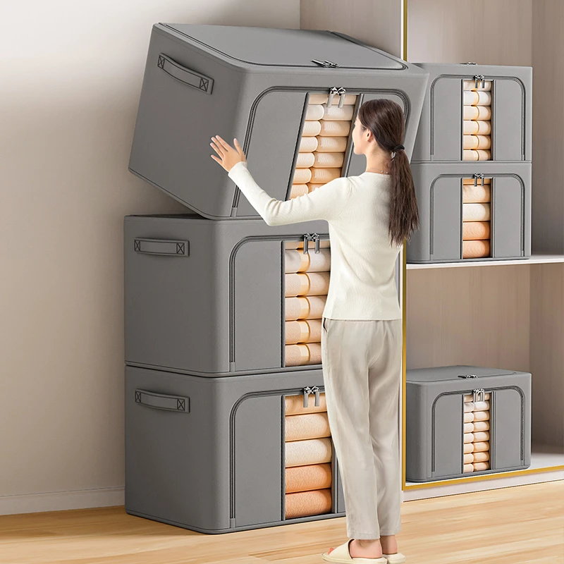 抢！大号72L【3个装/家庭组合】牛津布收纳箱可折叠装棉被衣服家用箱