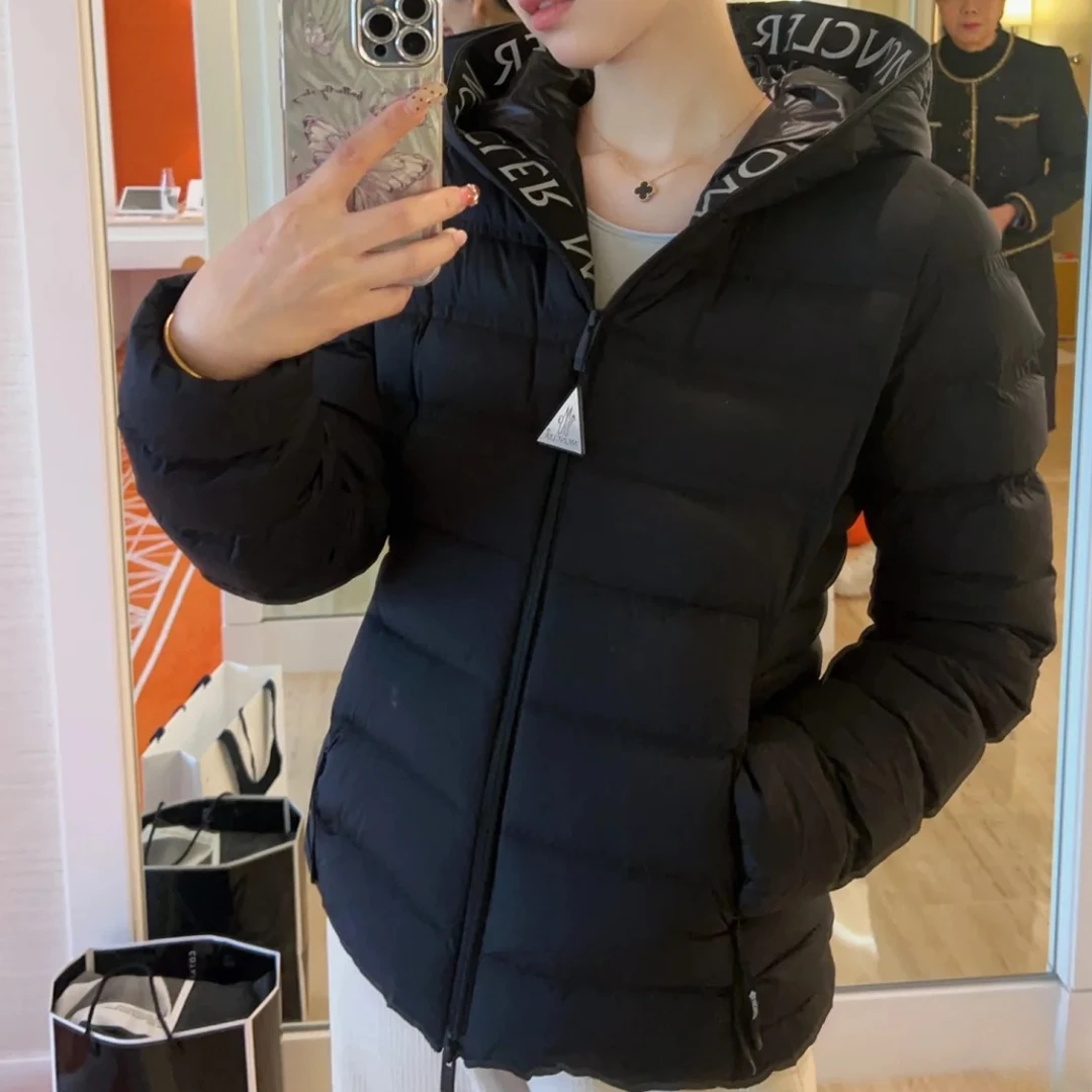 未使用 MONCLER Alete系列修身连帽短款拉链长袖羽绒服