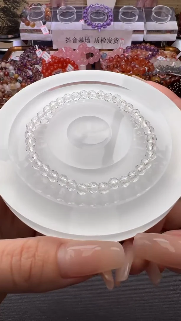 未镶嵌手链水晶刻面净体白水晶5m