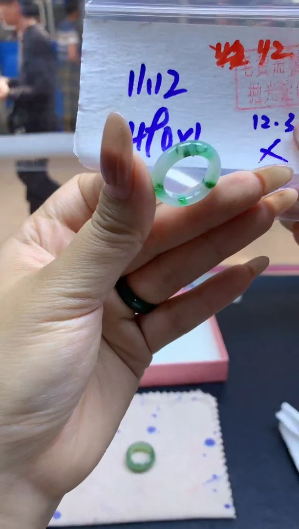 未镶嵌定制翡翠戒圈#490元-毛货需精细抛光