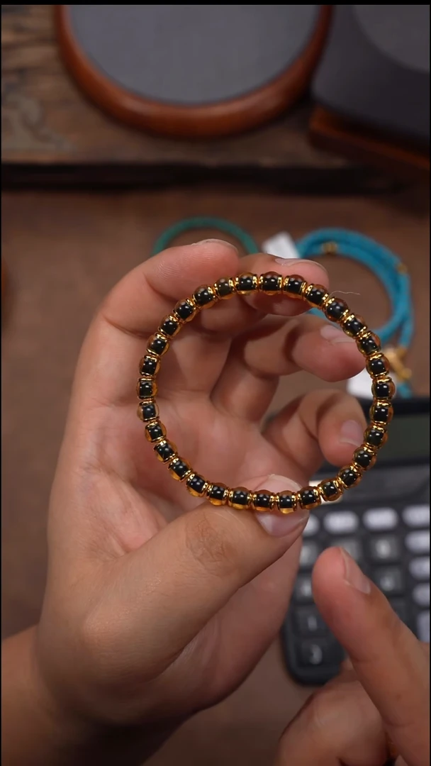 裸石蓝珀未镶嵌蓝珀手串