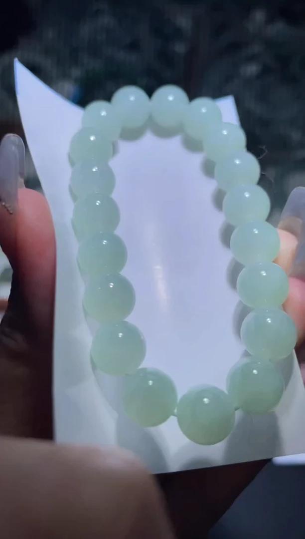 定制翡翠未镶嵌天然缅甸A货翡翠手串34