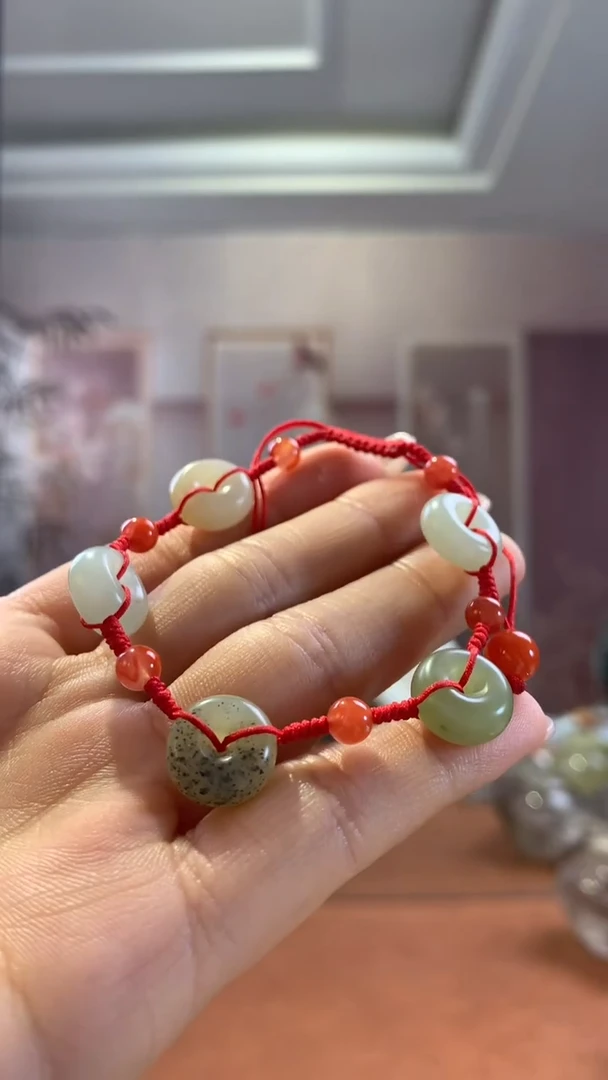 【闪购商品】和田玉手串未镶嵌多宝平安扣手链