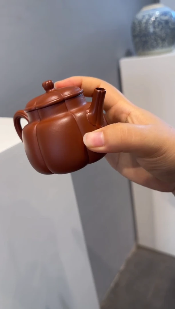 茶壶紫砂栾*某繁花 朱泥