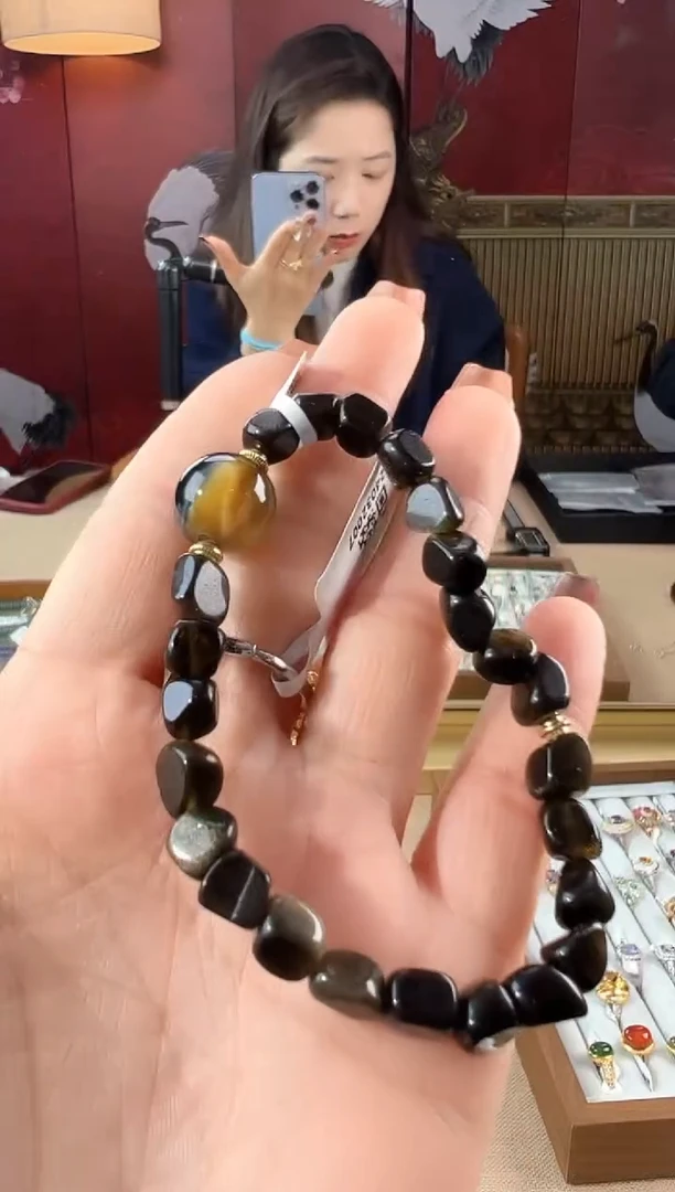 【闪购商品】黑曜岩手链未镶嵌KT24092209