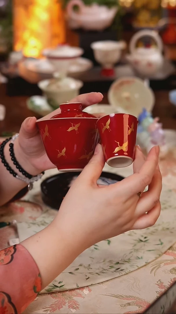 郎红 烫金仙鹤 哈哈哈