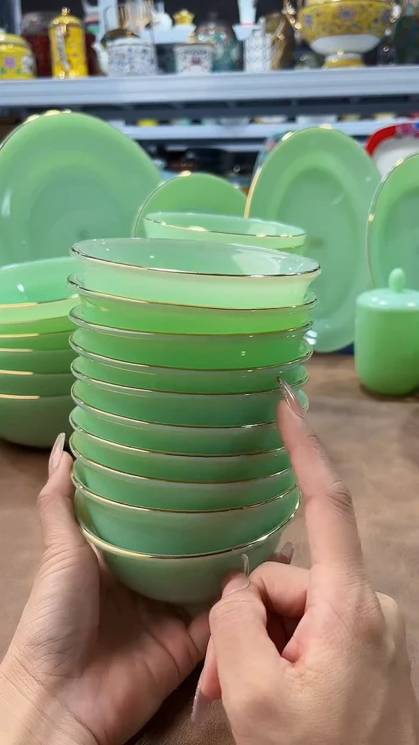 玉瓷4.5英寸饭碗10个景德镇餐具