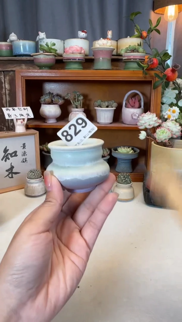 瓷片829知木小芳花盆