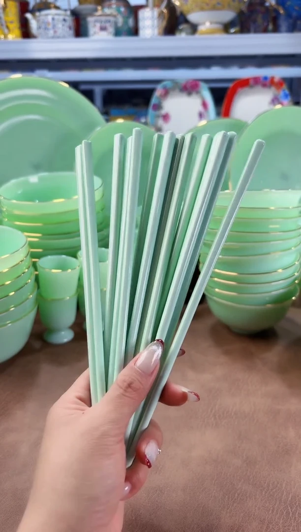 玉瓷筷子十双餐具