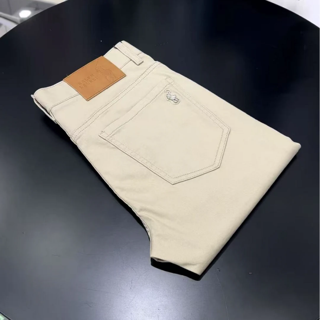 2025春夏新款时尚纯色净版轻奢百搭男士休闲裤