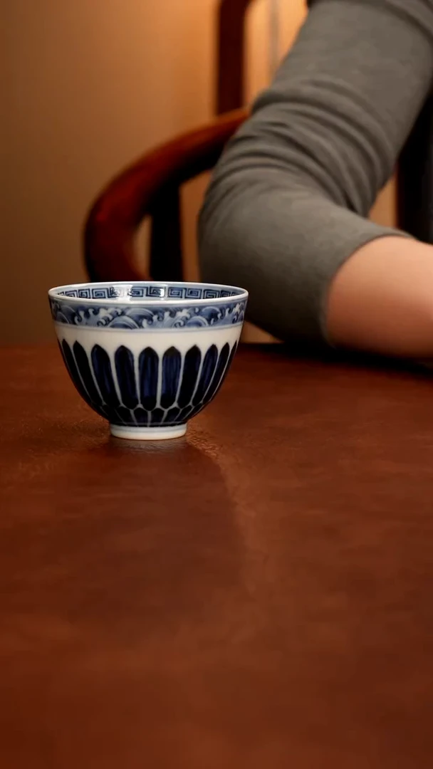 摆件陶蓝*景德镇瓷器，青花瓷手绘茶具~