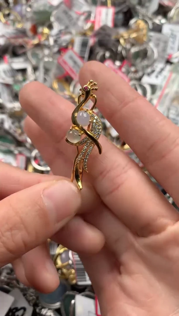 银S925镶嵌戒指翡翠333----2