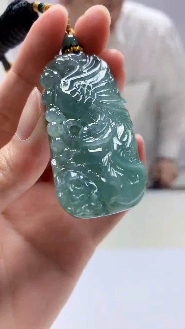 【闪购商品】定制翡翠未镶嵌5028zm-毛货挂件40凤凰