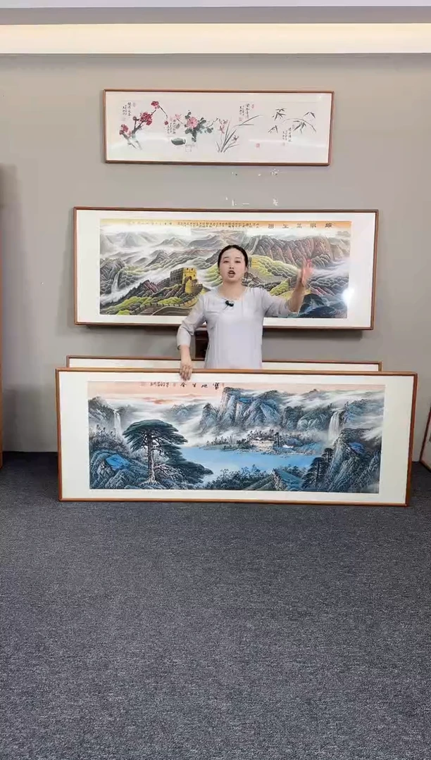 国画宝地生金210*80手绘作品