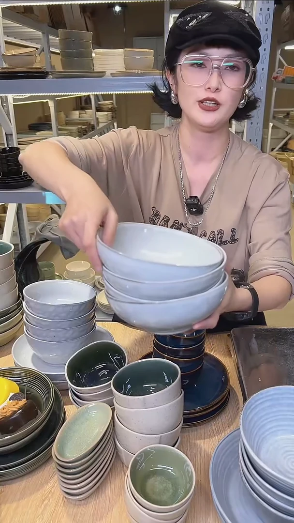 瓷226高温釉下彩陶瓷餐具默认微瑕