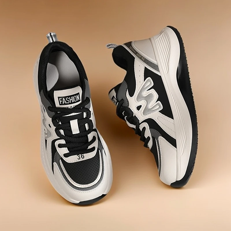 老爹鞋女2025秋季新款厚底跑步鞋轻便百搭运动休闲老爹鞋软底时尚