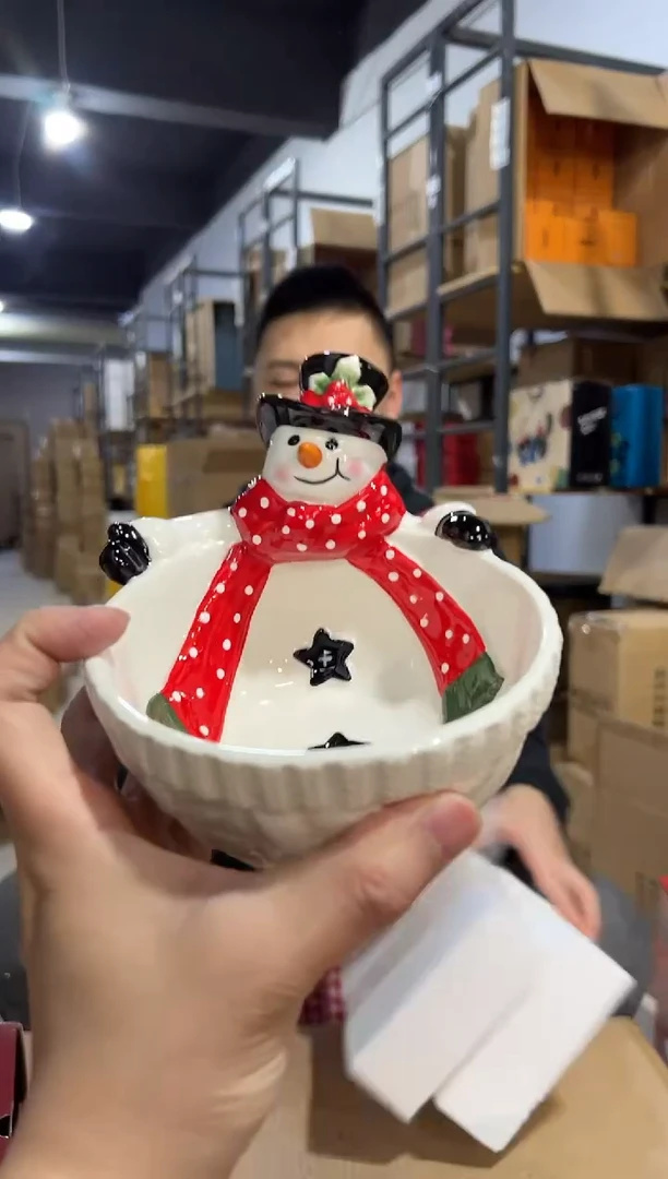 【闪购商品】杯陶瓷原盒雪人碗