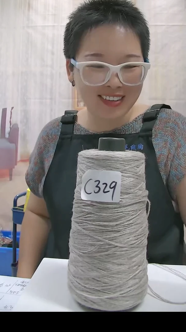 棉[C329麻灰]纯亚麻线1桶（6两）（适用10号针）
