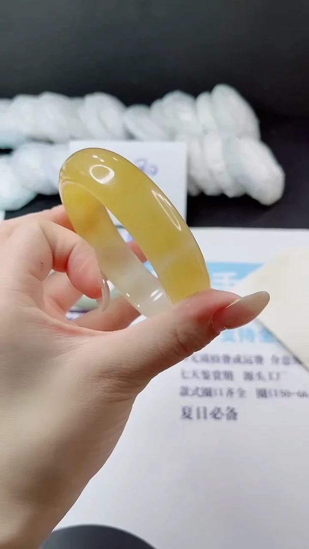 未镶嵌手镯石英质玉多样性发货L154-64