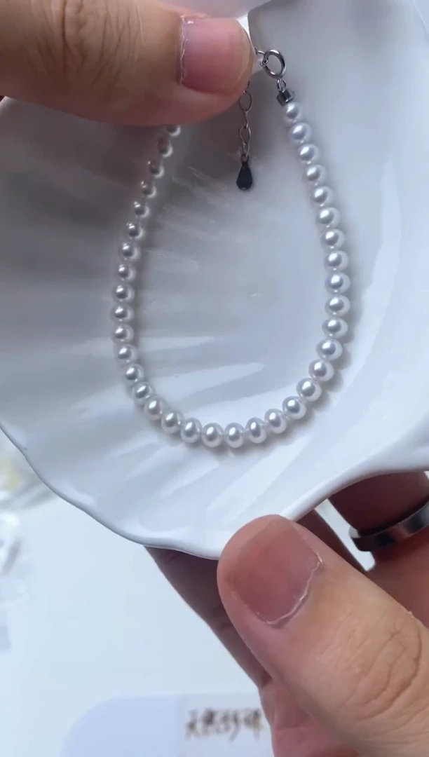 颈饰银S925镶嵌淡水珍珠手链103569