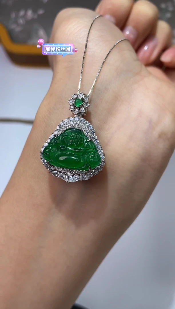 【闪购商品】翡翠挂件银S925镶嵌276604/佛公  多样性一件发