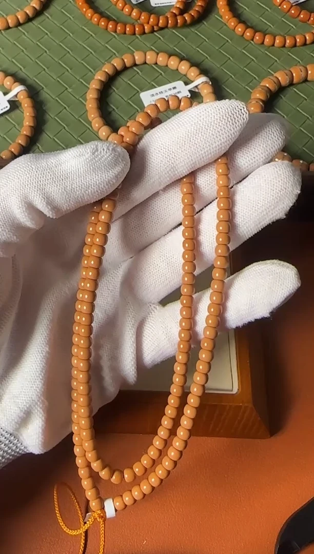 吊坠橄榄核4.7mm S级老挝核尖老型108 三花  高油高密 精工归圆