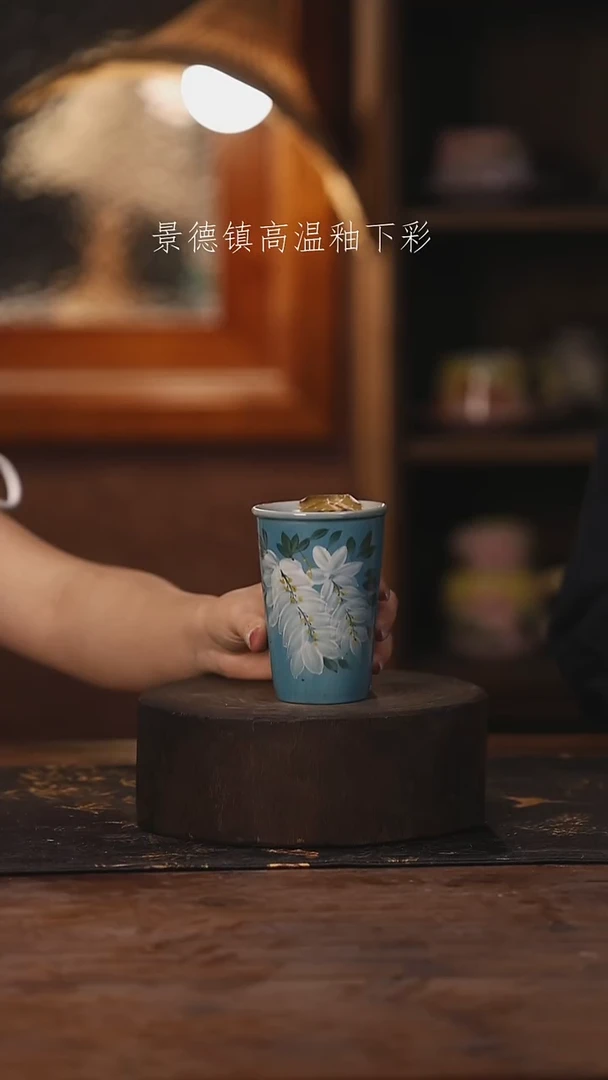 陶瓷景德镇高温釉下手绘陶瓷.389