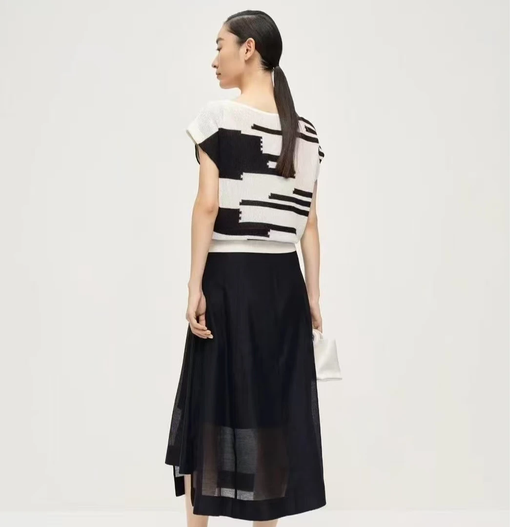 网红时尚气质百搭短袖针织衫