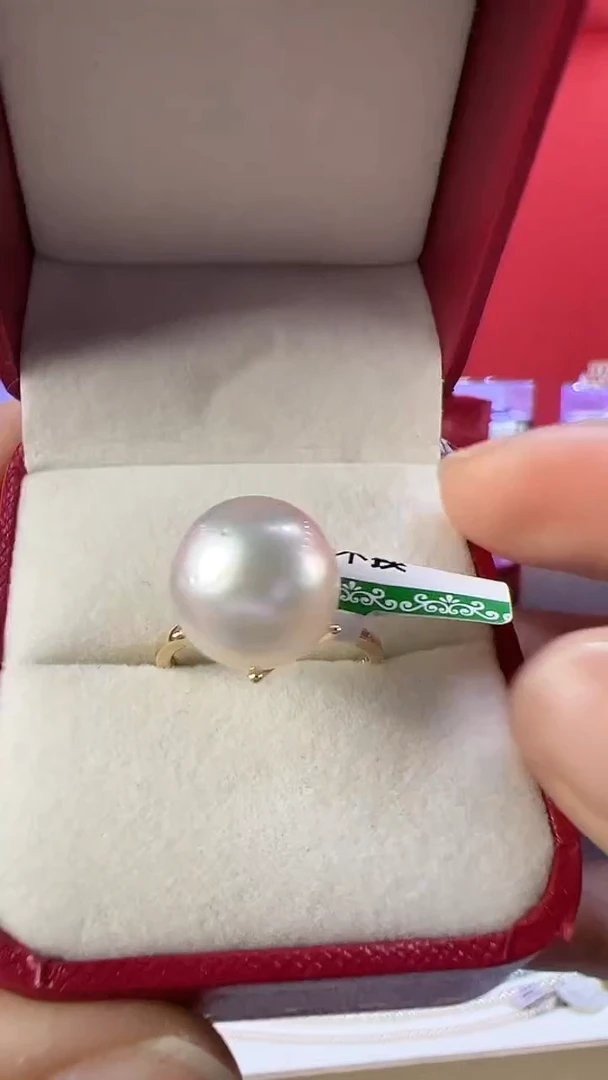 【闪购商品】海水珍珠戒指未镶嵌澳戒020澳白戒指