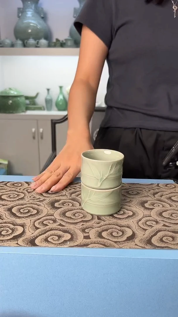 龙泉云间青瓷小米茶器