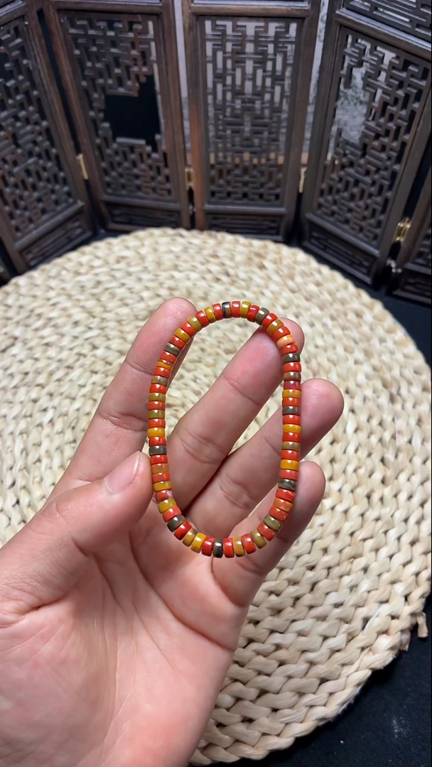 未镶嵌手串南红玛瑙包浆直切手串5+mm