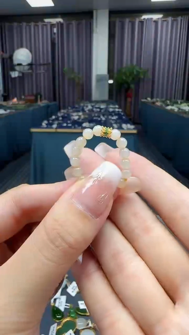 和田玉戒圈银S925镶嵌1