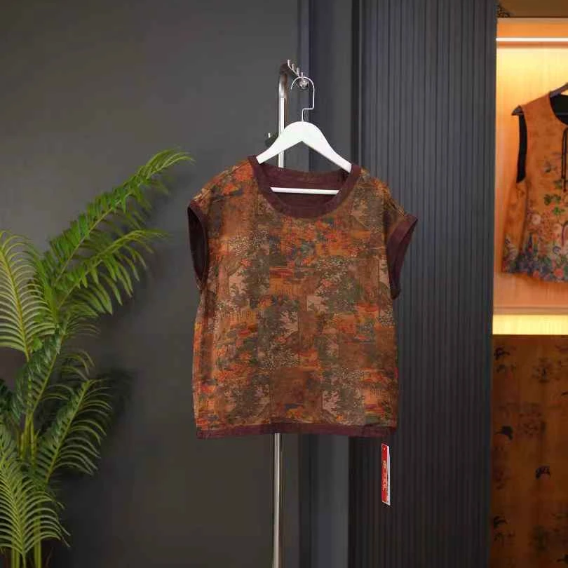 【江南雅居】重磅双面穿老钱风新中式国风设计款圆领无袖背心