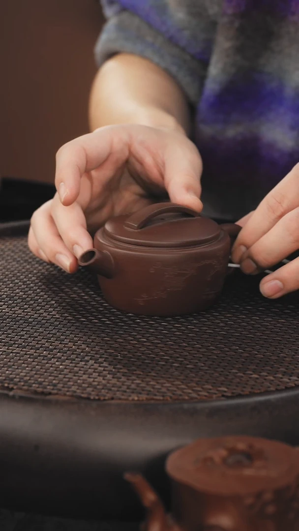 茶壶紫砂汉瓦 紫泥
