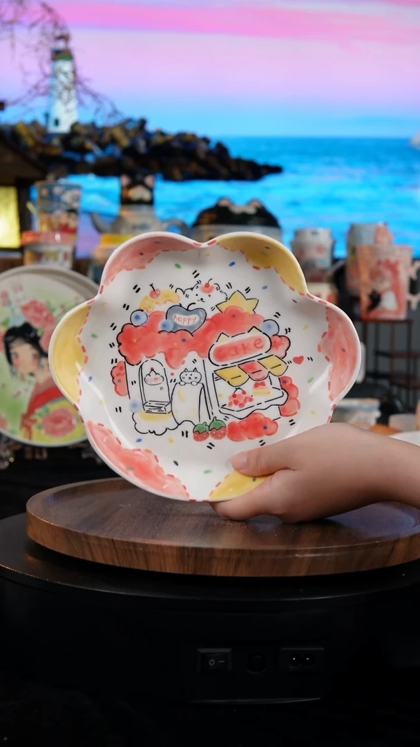 陶瓷便携款手工手绘景德镇陶瓷