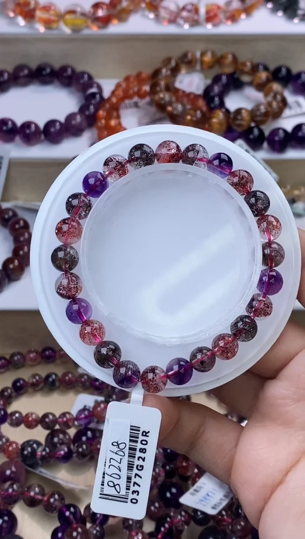 【闪购商品】水晶手链未镶嵌黑加仑超七7m+