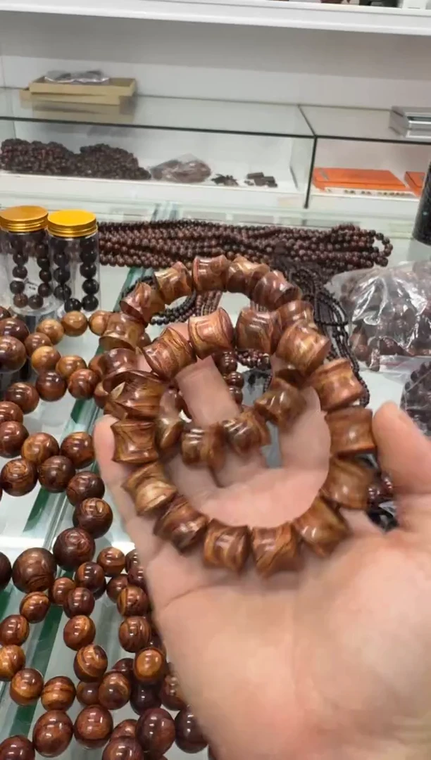 黄花梨/降香黄檀手串/手链25.8米1.5规格竹节海黄手串