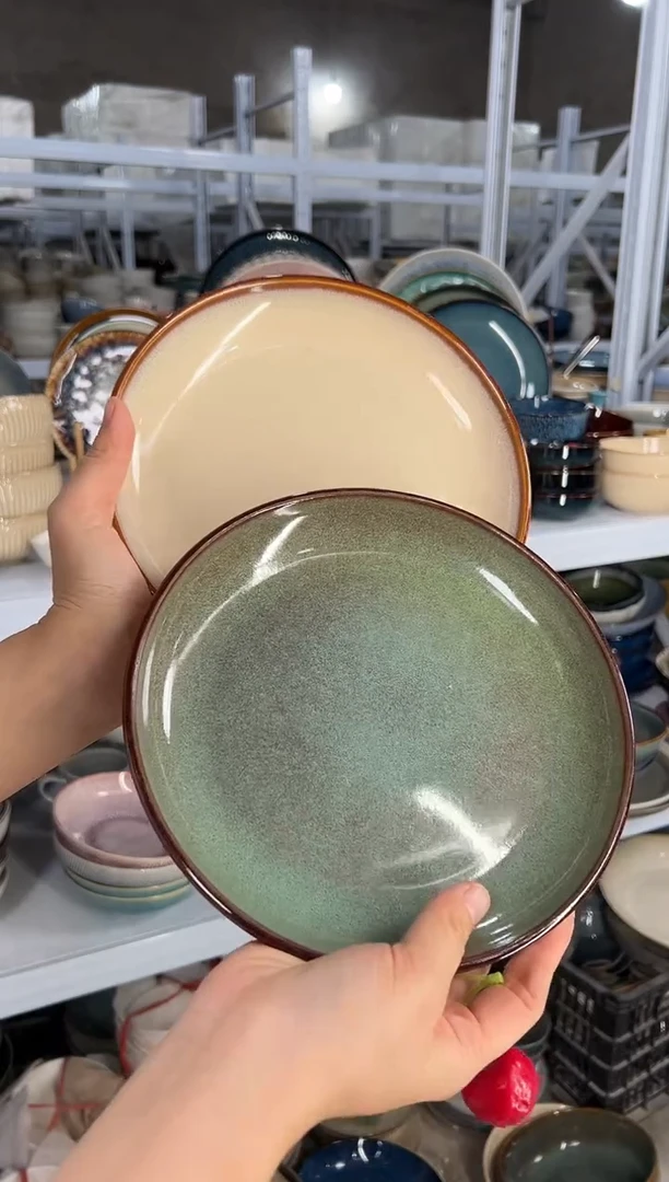 陶瓷外贸尾货瑕疵满20包邮X2小盘