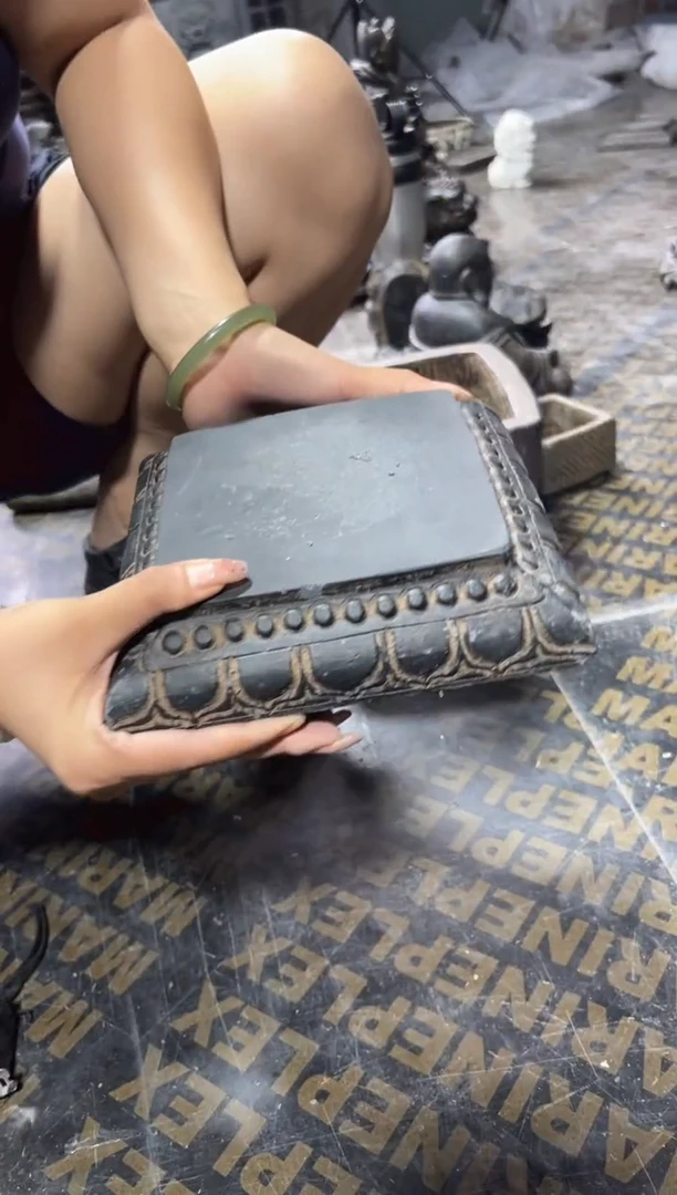 陶土【火山泥】莲花底座